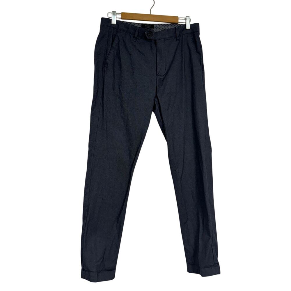Ted Baker Blue Straight Leg Chino Pants Mens 31R Business Casual Preppy